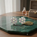 Broqueles Flor Tornasol · Plata 925