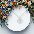 Collar Corazón con Circonitas · Plata