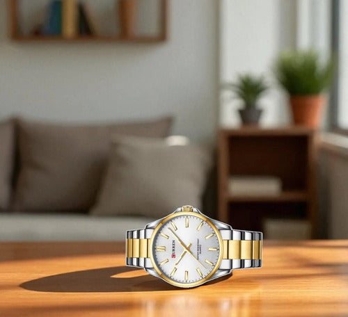 Reloj Para Hombre Acero Inoxidable Plateado Plateado Gris