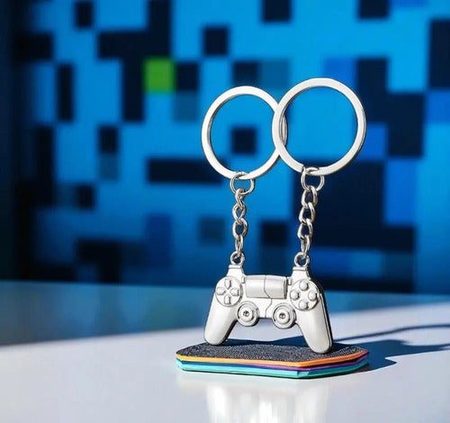 Llavero De Consola De Videojuegos, Amigos, Parejas, Gamers Plateado