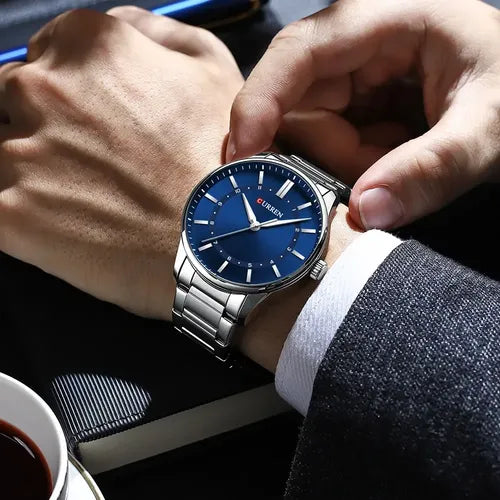 Reloj Para Hombre En Acero Inoxidable Plateado Plateado
