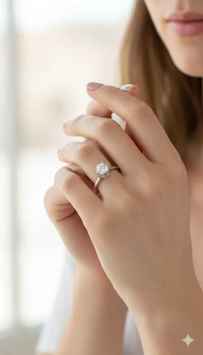 Anillo De Compromiso Plata 925 Forma Corona, Regalo Corona 7