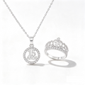 Anillo y Collar XV Años con Mensaje · Plata