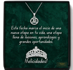 Anillo y Collar XV Años con Mensaje · Plata