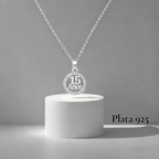 Anillo y Collar XV Años con Mensaje · Plata