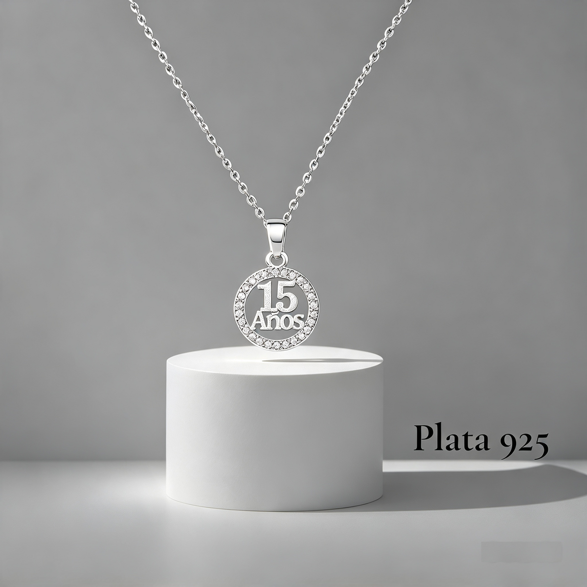 Anillo y Collar XV Años con Mensaje · Plata
