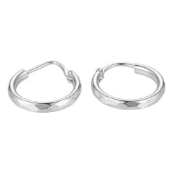 Arracadas Facetadas 12 mm · Plata 925