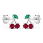 Broqueles Cereza · Plata 925