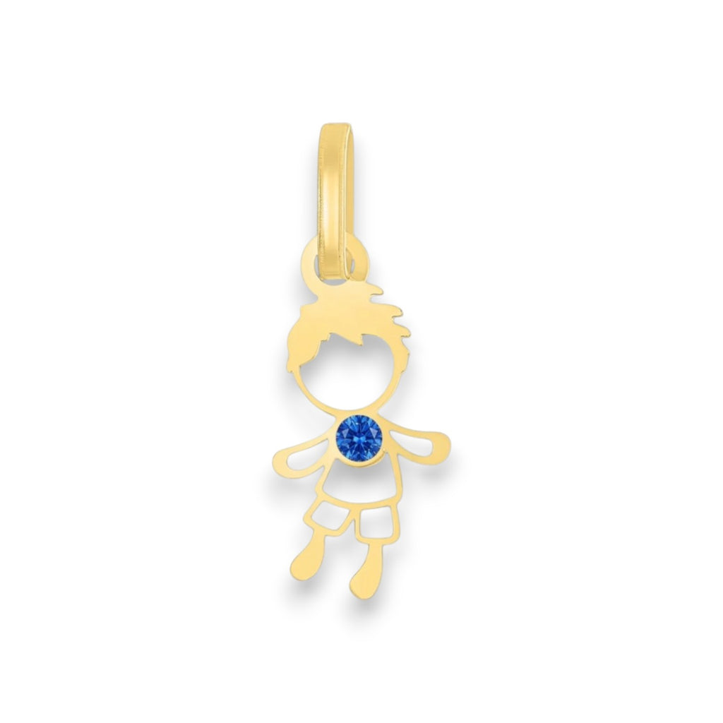 Dije Niño con Circonia · Regalo para Hijo · Oro 10k